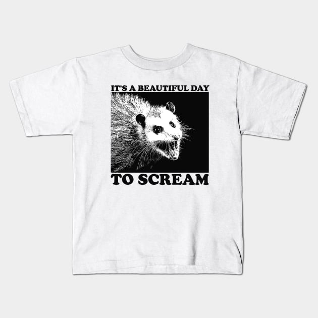 Screaming Possum Kids T-Shirt by Y2KERA